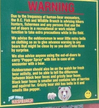 Sign at Yellowstone Park