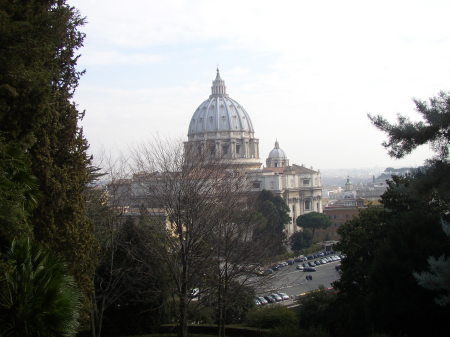 St Peter's from Vatican Gardens