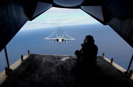 Flying over the Persian Gulf