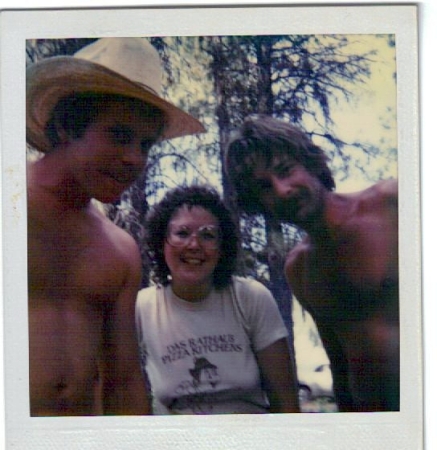 Gene on right camping 1985
