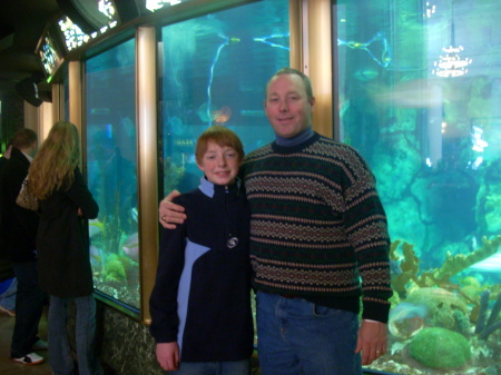 With my son at the Shedd Acquarium