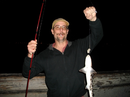 Scott with Baby Lepard Shark 4 09