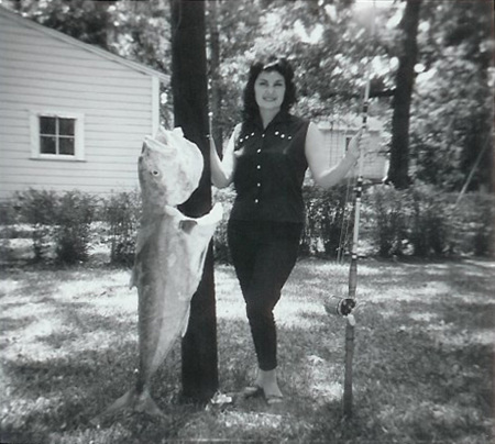 Me & the Amberjack fish my husband caught.