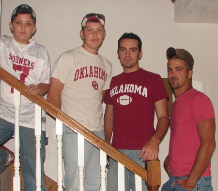 My 4 boys!  OU Fans!