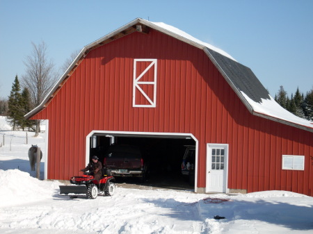 Winter in the UP of Michigan Barn/Garage