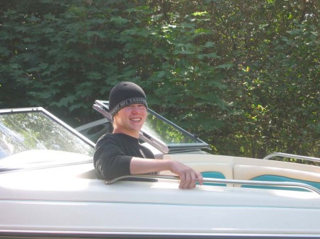 Erik in the boat