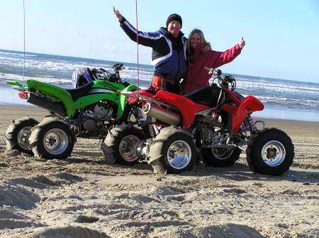 riding our quads on the Oregon coast