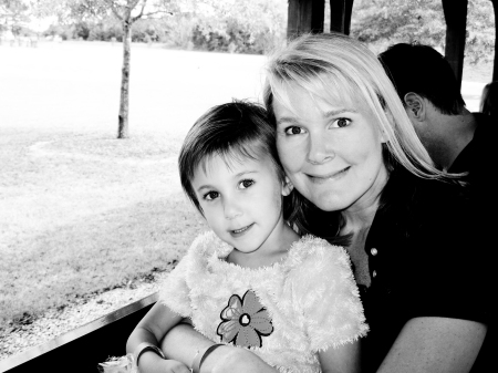 Riding a train with Kayley - October 2009