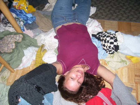 Me Aug. 2009 Piled in Laundry after camping