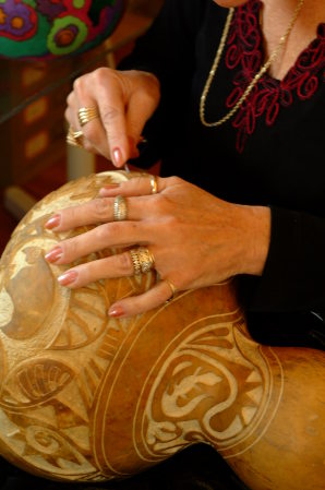 Large Carved Gourd