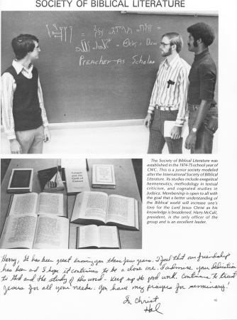 Student Society of Biblical Literature  1976