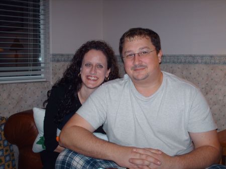 My honey and me at his parents house at xmas