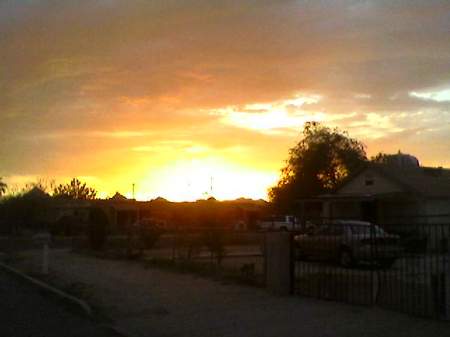 Is this a pretty sunrise in Tucson,AZ