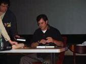 Assisting Bruce Campbell at booksigning