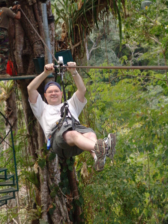 Steve Ziplining in Puerto Vallarta