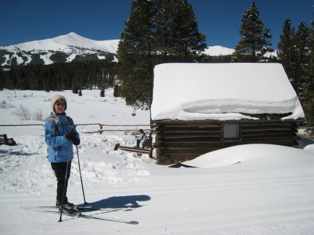 Diane X-country skiing in CO 2009