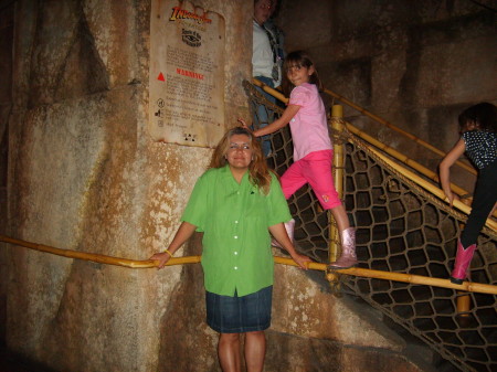 Wife and Kids at Disneyland's "Indiana Jones"