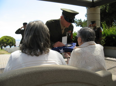 Steve's mom at Steve Stevens final Marine Cera