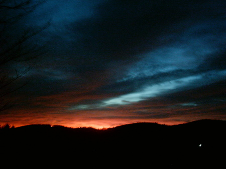 early morning sky on jonas ridge