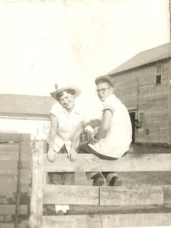 Corky & me at a hay hide