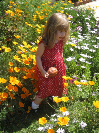 Emily in Papa's yard