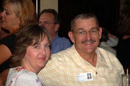 Greg Adkins with his wife