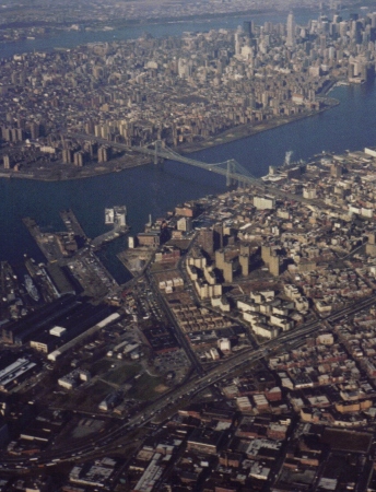 ny city from plane.