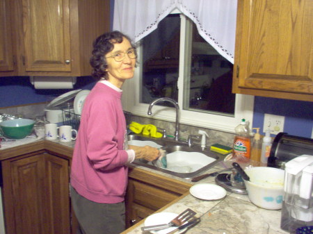 Betty in our kitchen in Warners, NY
