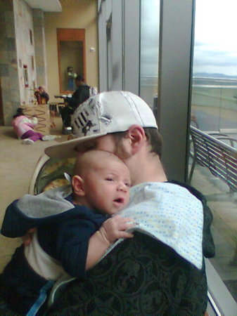 Landon and Dad - March, 2009
