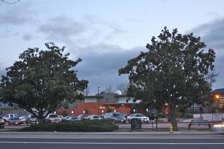 Student parking lot and new science wing