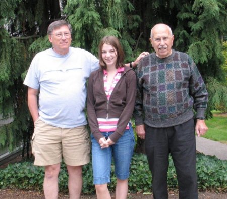 With my granddaughter and dad - 2006