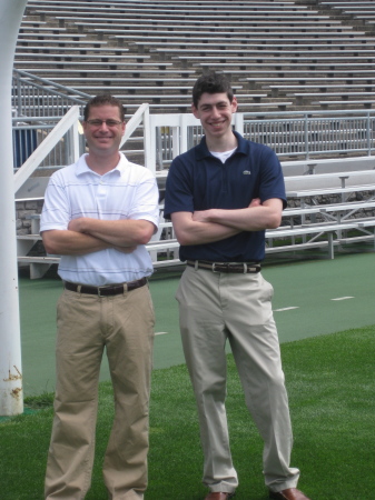 Andrew and Adam on the field at Beaver Stadium