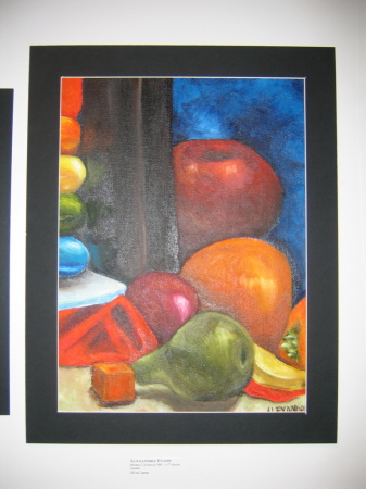 Bold colored fruit, shapes & light..