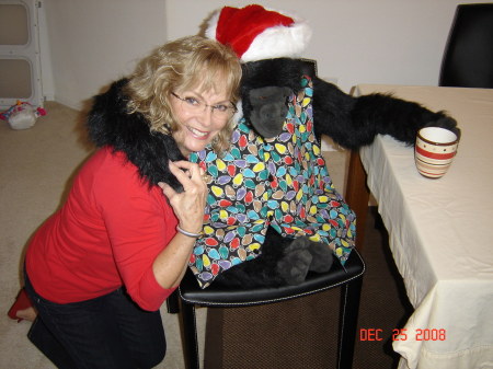 Santa Ape and Me at Xmas 2008