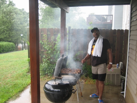 rainining but I'm still grilling' x 2
