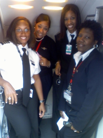 1st all  female African American flight crew.