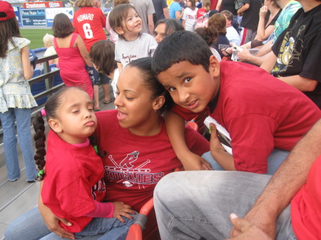 The kids at the Philly game