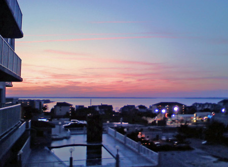 View of bay from front door of my hotel room