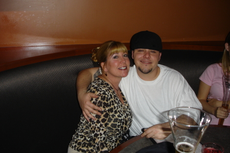 My son Chase and me at his 22nd b-day dinner