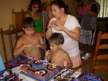 Grandson's Chris and Noah with Erica