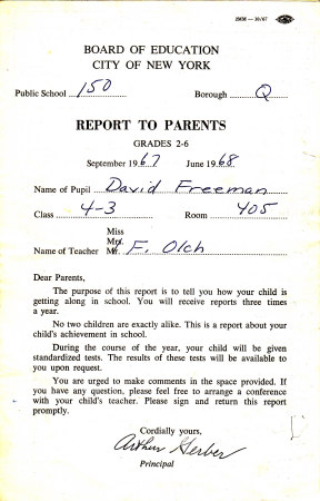 Report Card 1967-1968