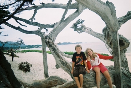 Kids at beach in Carmel