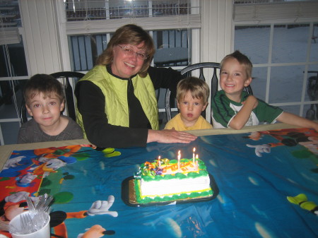 Birthday with my three grandsons