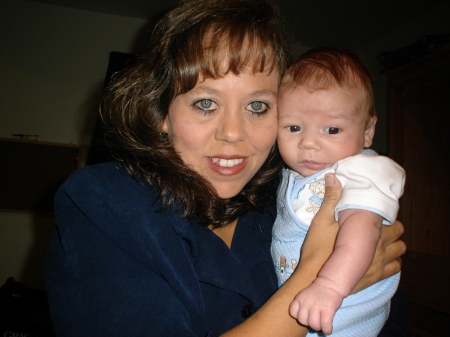 Priscilla and Gavin at 1 month old