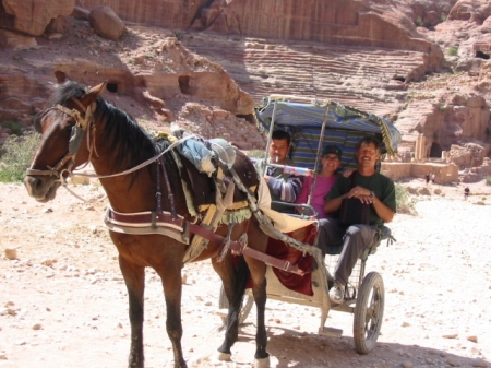 horse cart in Petra