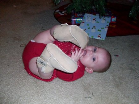 Taylor in her Uggs