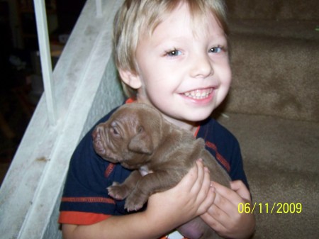 Aidan & his puppy