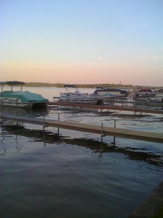 the lake at dusk