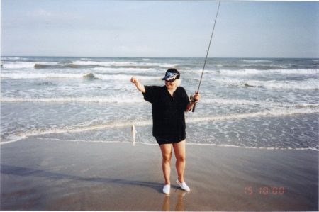 Sondra Fishing in the Gulf