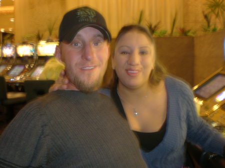 My fiance and I in Vegas